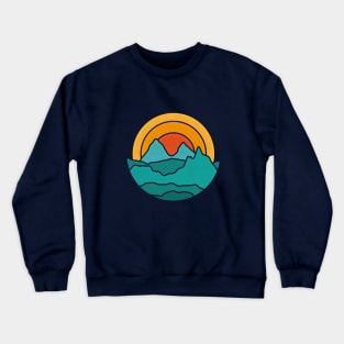 Mountains colorful vibrations Crewneck Sweatshirt